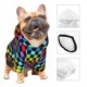 thumbnail image 3 of Fotbe Rainbow Chequerboard Sudadera con Estampado para Perros Pequeños – Suéter con Capucha para Mascotas, Tela Suave de Forro Polar con Bolsillo-Large, 3 of 7