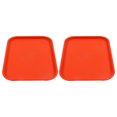 thumbnail image 1 of 2Pcs Fast Food Tray, PP Food Service Tray, Stackable Rectangular Restaurant Food Tray Light Weight Anti Slip Cafe Serving Food Tray for Home Cafes Restaurants Dessert Shops Hotels, 1 of 7