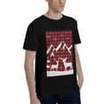 thumbnail image 2 of Bingfone Christmas Buffalo Plaid Men'S Loose Fit Short-Sleeve Pocket T-Shirt, 2 of 7