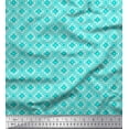 thumbnail image 1 of Soimoi Poly Georgette Fabric Floral & Geometric Ethnic Print Fabric by The Yard 42 Inch Wide, 1 of 1