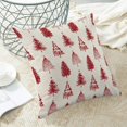 thumbnail image 4 of Christmas Pillow Covers 18x18 Set of 2, Christmas Tree Throw Pillows Linen Red Xmas Winter Cushion Case Christmas Decorations for Home Sofa Couch Outdoor, 4 of 6
