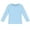 Light Blue, variant on Girls Ribbed Long Sleeve Tops, Crew Neck Stretchy Slim Fit Layering Basic Tees for Daily Wear