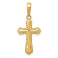 thumbnail image 5 of 14k Yellow Gold Passion Cross Charm Pendant, 5 of 7