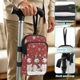 thumbnail image 5 of COEQINE Forearm Crutch Accesories Walking Stick Bag Snowman Snowflake Red Elbow Crutch Pouch, Cane Attachment, with Multiple Pockets, Phone Holder, for Adults Women Men, 5 of 7