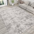thumbnail image 4 of Kentaly Shaggy Area Rugs Carpet for Bedroom Living Room 5X8ft, Soft Fluffy Rug Plush for Indoor Home Dining Room, Anti-Skid Throw Rugs for Kids Room Decor（Water gray）, 4 of 8
