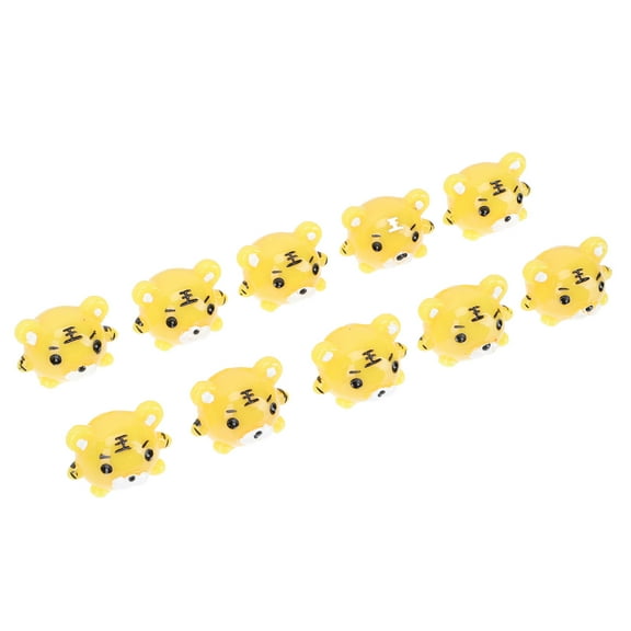 FRCOLOR Masteelf 10Pcs Tiger Figurine Miniature Garden Ornament for DIY Micro Landscape Decor