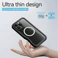 thumbnail image 3 of TECH CIRCLE for iPhone 16 Pro Magnetic Case Waterproof IP68 Built-in Screen & Lens Protector Fit for MagSafe 360°Full Body Shockproof Heavy Duty Protective Case for iPhone 16 Pro, Black, 3 of 13
