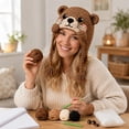 thumbnail image 4 of Hood Hat DIY Crochet Kit, Create Your Own Character | Handmade Art Craft for Beginners with Guide , Adults Fun Creative Gift, Warm Hooded, 4 of 5