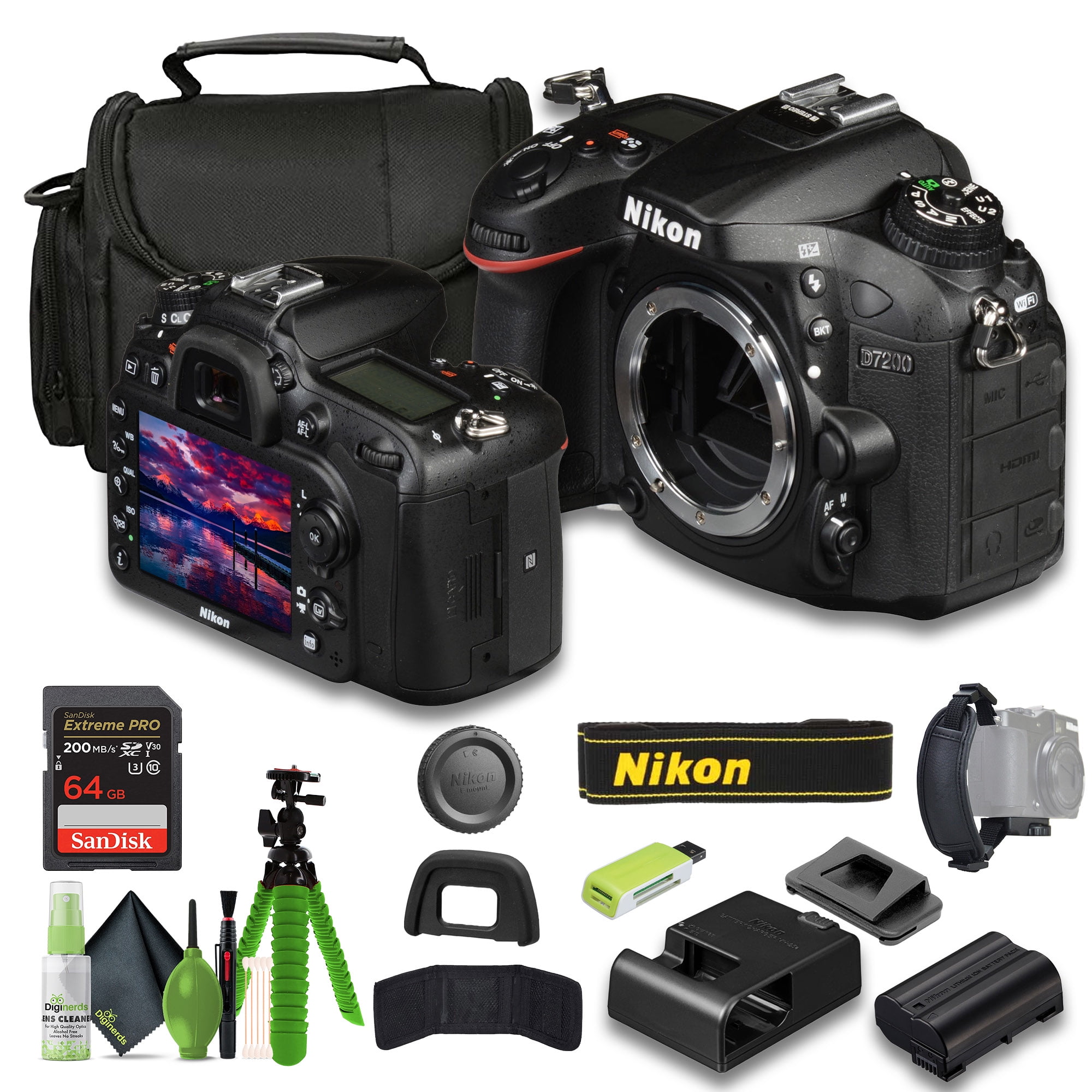 Nikon Professional D7200 DSLR Camera, 24.2 MP DX-Format, 18-140mm
