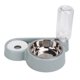 thumbnail image 1 of Alimentador automático de mascotas de acero inoxidable, cuencos dobles de gran capacidad, dispensador de agua y comida, herramienta de alimentación para perros y gatos, 1 of 8