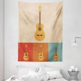 thumbnail image 1 of Guitar Tapestry, Retro Icons Acoustic Guitars in Colorful Frames Nostalgic Music Stringed Instrument, Wall Hanging for Bedroom Living Room Dorm Decor, 60W X 80L Inches, Multicolor, by Ambesonne, 1 of 2