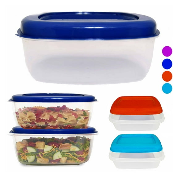 2 Extra Large Food Storage Container 5L Microwaveable Plastic Bowl Lunch W/ Lids