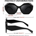 thumbnail image 6 of FEISEDY Retro Cateye Sunglasses Women Oversized Vintage Cat Eye Shades UV400 Lenses B2817, 6 of 13