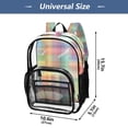 thumbnail image 4 of Clear Backpack 12L Large Capacity Transparent Waterproof Soft Gradients Plaid, 4 of 8