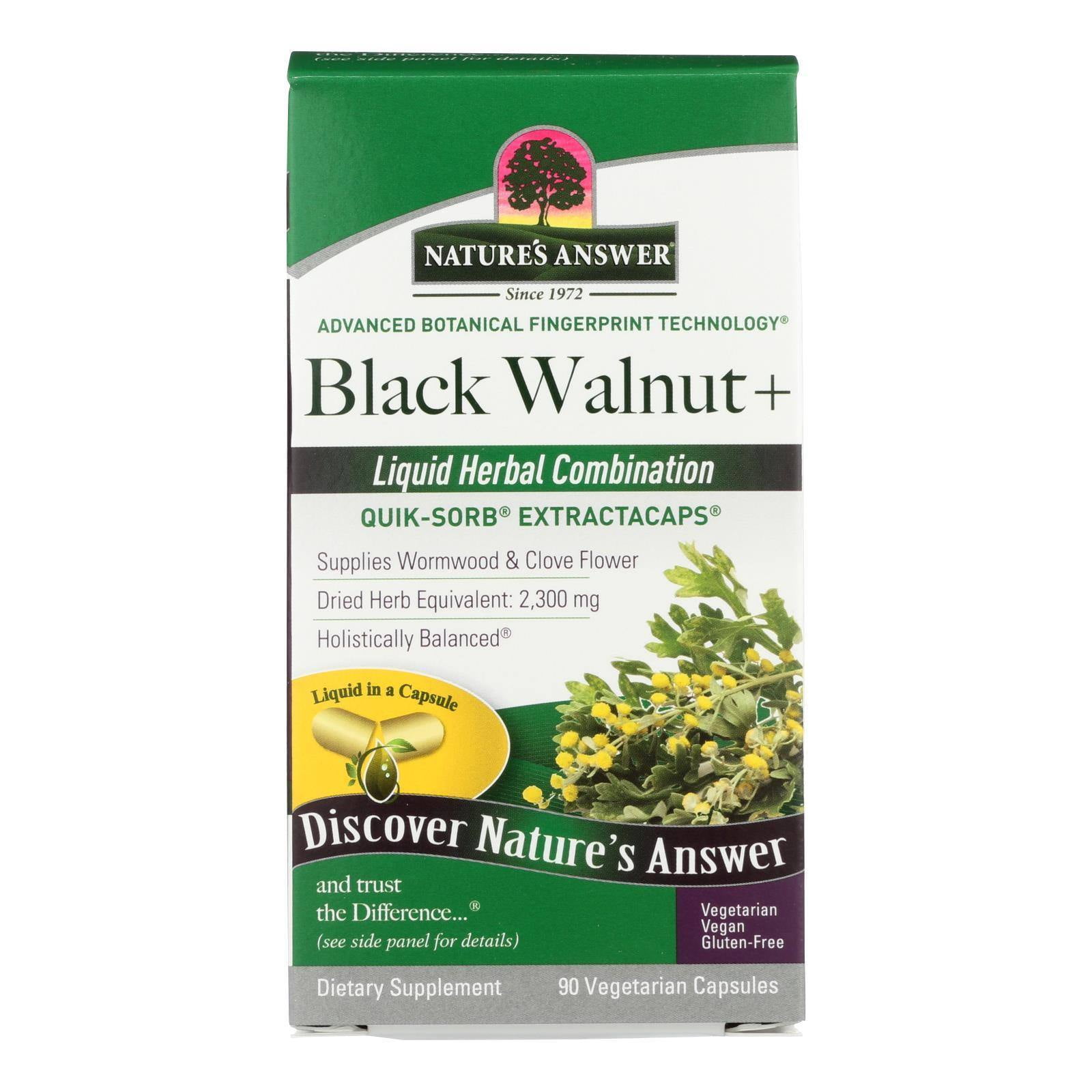 Nature's Answer Black Walnut and Wormwood 90 Liquid Capsules