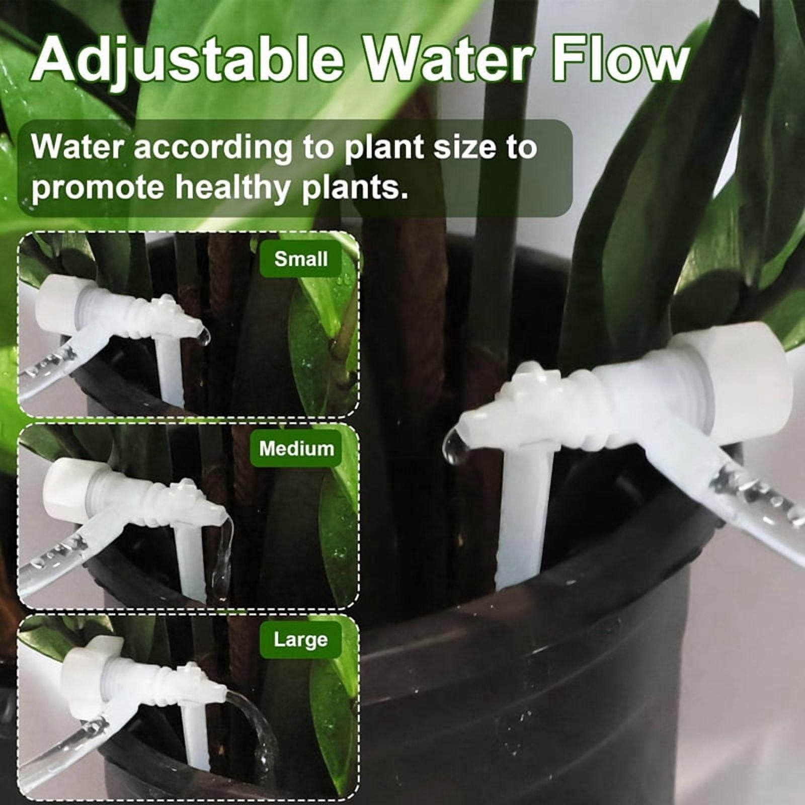 Automatic Watering System with Adjustable Drippers Automatic Drip Irrigation Kit with Customize Schedule Water