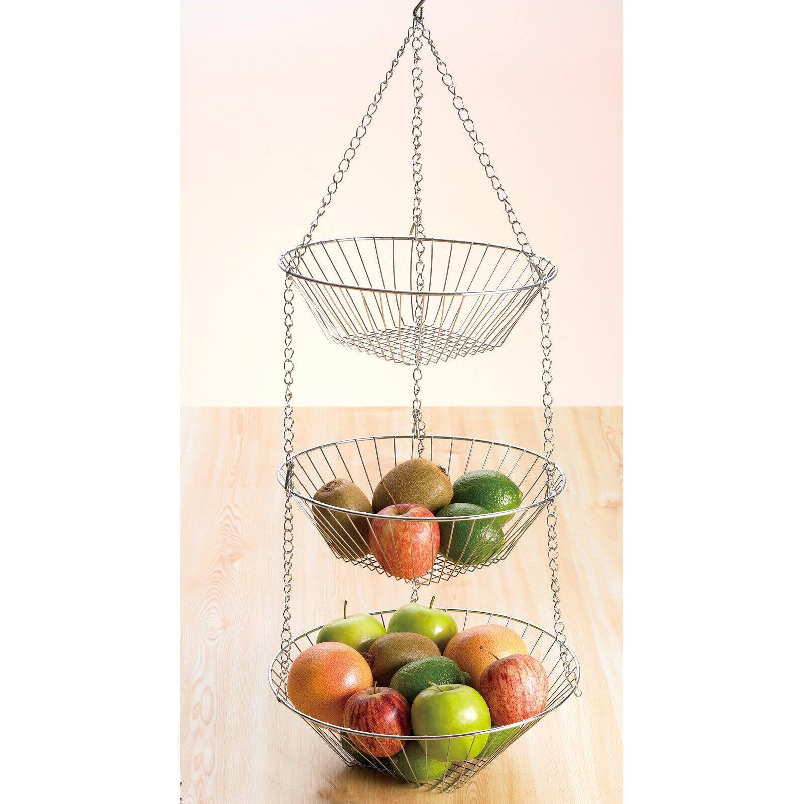 Creative Home Chrome Works 3 Tiered Hanging Baskets