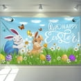 thumbnail image 2 of Under $10 Tupukom Indoor Easter Decor Easter Dinner Party Activity Background Cloth Bunny Eggs Background Decoration Hanging Cloth Photo Props, 2 of 6