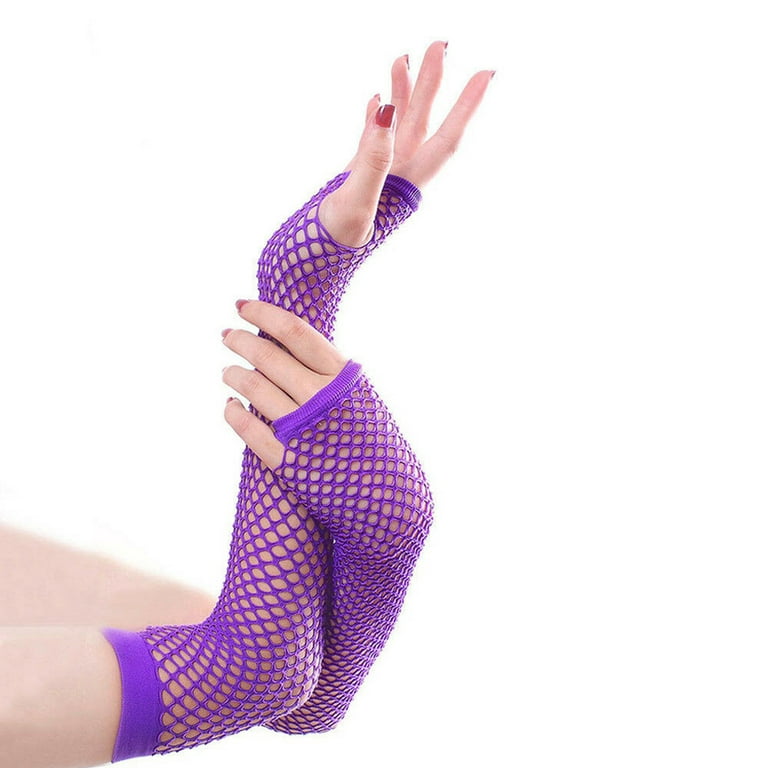 DENGDENG Fingerless Gloves for Women Warm Fishnet Unisex
