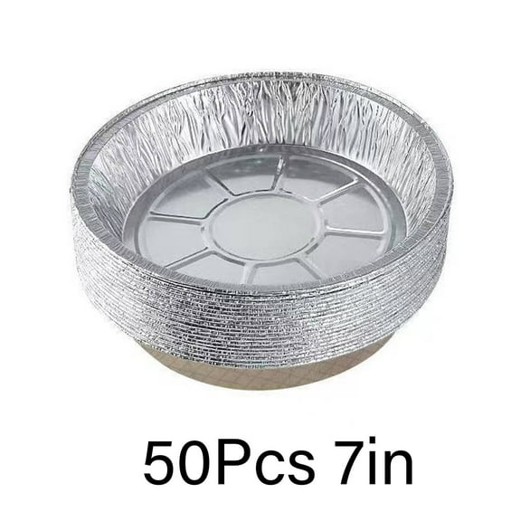 ACDANC 50Pcs Pie Pan,Extra Thick Aluminum Moldes Para Pasteles,Non-Stick Tart Pan for Smooth Cooking Experience,7in,50