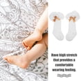 thumbnail image 3 of RENACLIPY Girls White Cotton Knee High Socks with Bow, Size Small, Soft Breathable Socks for Dance, Casual and Everyday Wear, 3 of 5