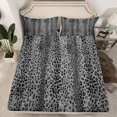 thumbnail image 2 of Manfei Aesthetic Gray Twin Sheet Sets 3pcs, Cheetah Leopard Print Twin Fitted Sheet, Safari Wildlife Flat Sheet, Ultra Soft Bedroom Decor, 2 of 7