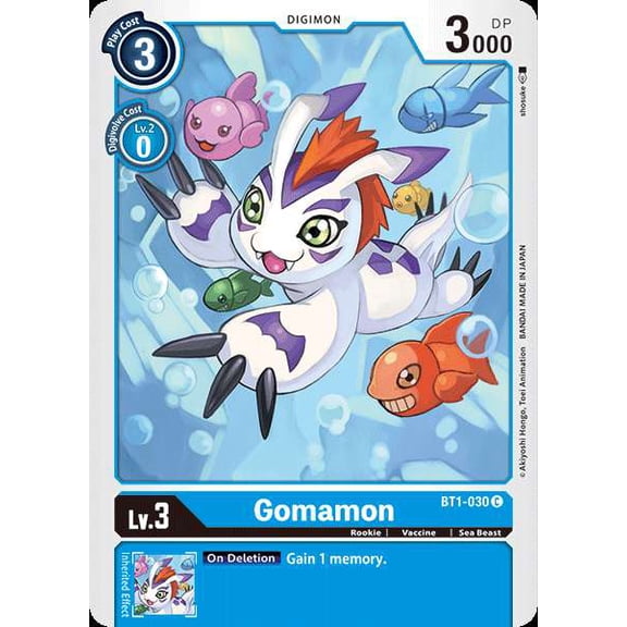 Digimon Release Special Booster Common Gomamon BT1-030