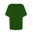thumbnail image 4 of Usted Es Más Que una Camisa de Puntuación de Prueba, de Moda Casual Color Sólido Botón de Manga Corta Cuello en V para Mujeres, 4 of 6