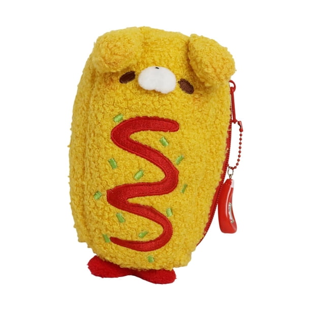 Estuche para lápices con diseño de camarones , organizador de bolígrafos, bolsa de almacenamiento para artículos de papelería, estuche versátil, con encanto de ketchup