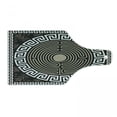 thumbnail image 1 of Greek Key Cutting Board, Grecian Fret and Wave Pattern on Dark Background Antique Retro Swirls, Tempered Glass Cutting and Serving Board, Wine Bottle Shape, Dark Brown Coconut Tan, by Ambesonne, 1 of 1