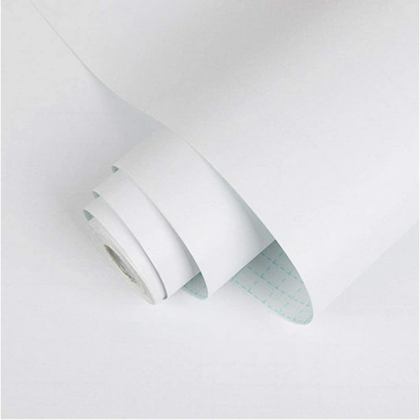 23.62" x 236.2" White Contact Paper Peel and Stick Wallpaper Self