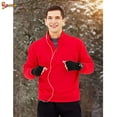 thumbnail image 6 of Spencer 2 Pairs Unisex Half Finger Gloves Stretchy Knit Fingerless Winter Gloves Without Flap Cover Mitten Gloves "Black", 6 of 6