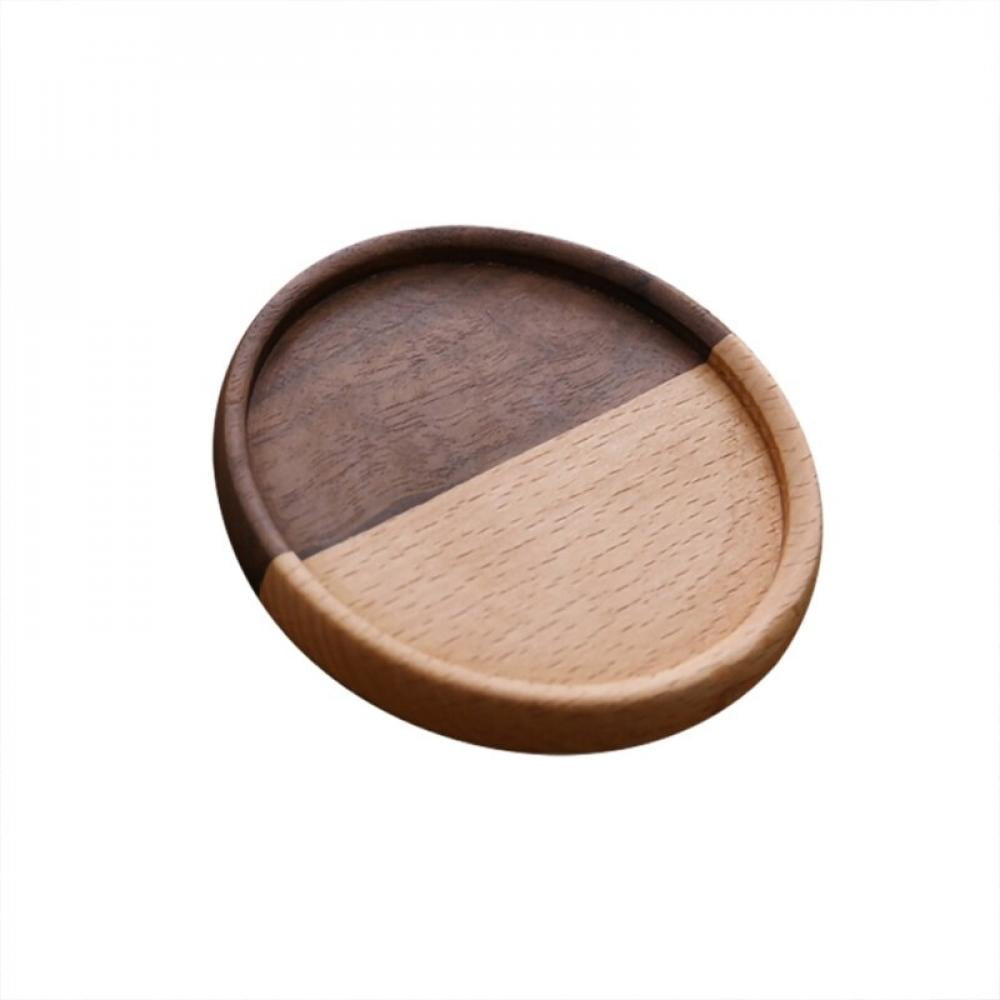 Wooden coasters Round Heat Resistant Square Drink Mat Table Tea Coffee Cup Pad F 