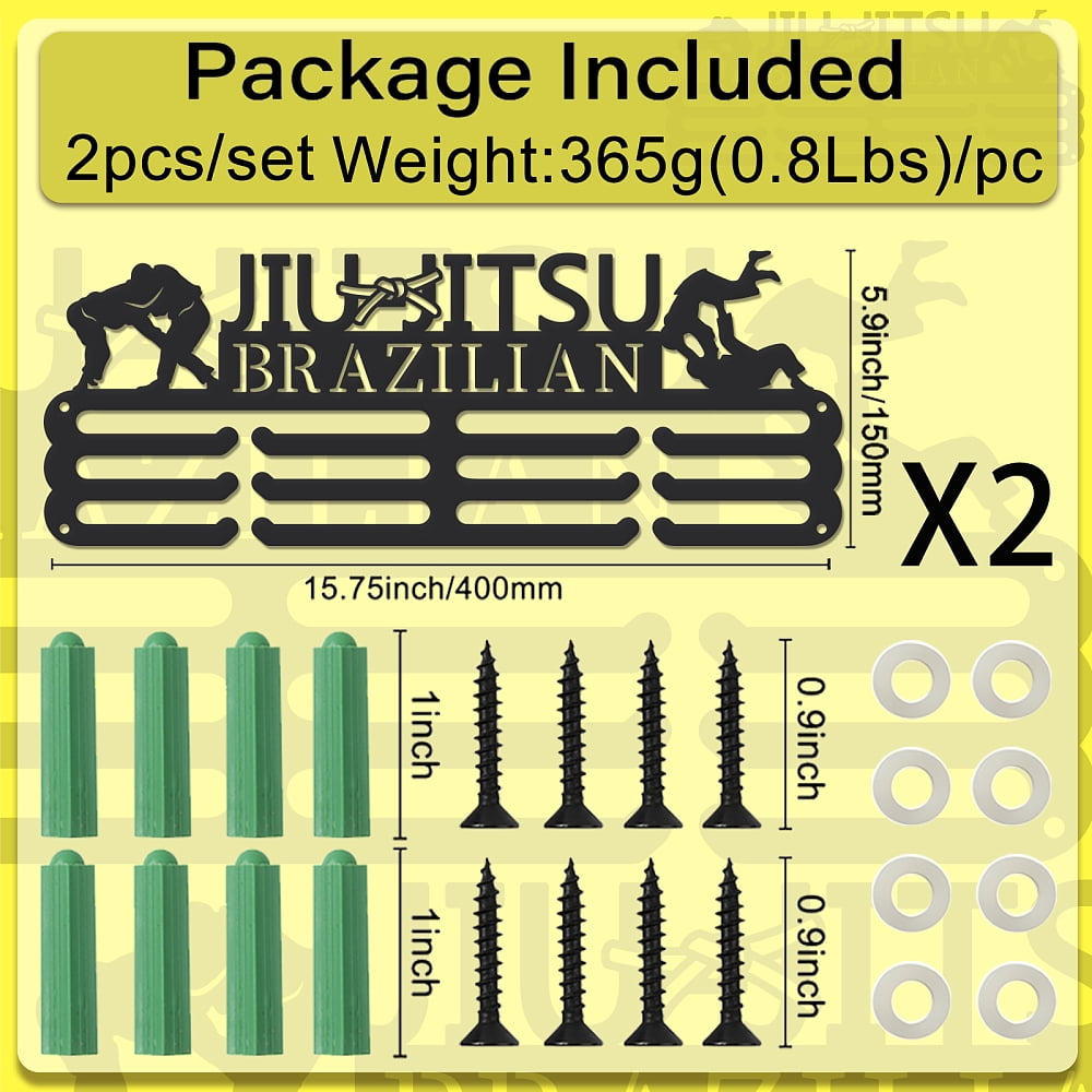 Brazilian Jiu Jitsu Medal Holder Medals Display Wall Hanger Sports Award Rack for Athletes Gifts