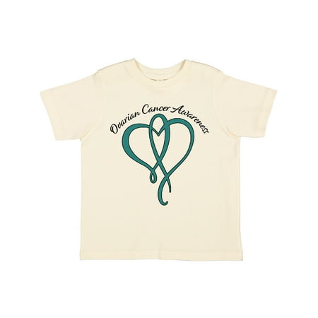 

Inktastic Ovarian Cancer Awareness with Teal Heart Ribbon Gift Toddler Boy or Toddler Girl T-Shirt