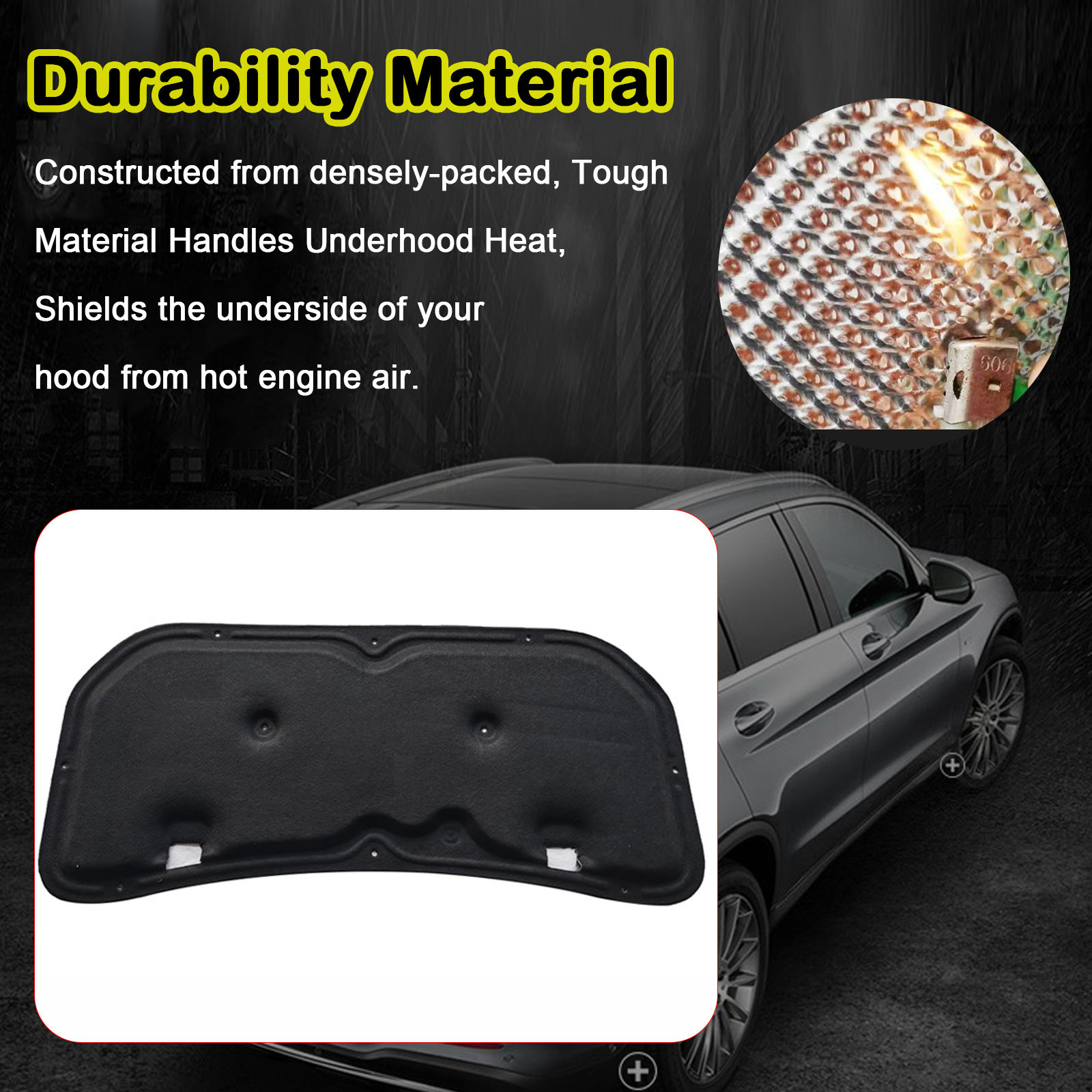 For Mazda cx-3 Car Hood Cover Sound Insulation Cotton, Front Trunk Lid Heat Insulation Mat Car Interior Accessories-B