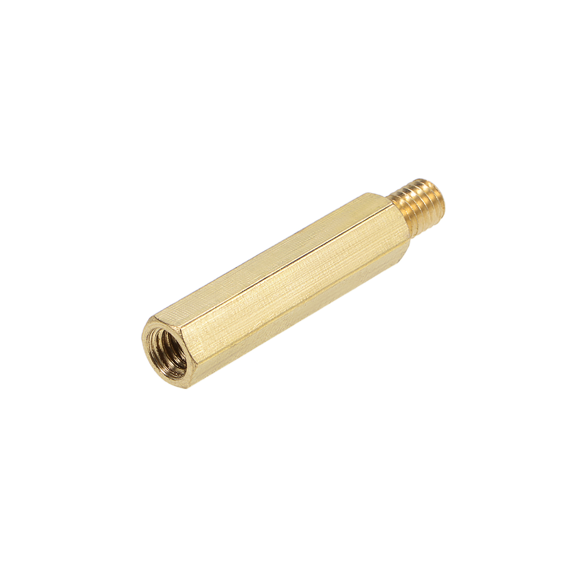 Uxcell 40-Pack M3 Brass Hex Standoff Spacers – 20mm Female + 6mm Male Thread, 5.2mm Hex Width, Gold Tone, For PCB Mounting
