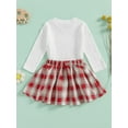 thumbnail image 6 of Michellecmm  Toddler Girl 2 Piece Outfit Long Sleeve Shirt and Plaid Pleated Skirt, 6 of 9