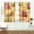 thumbnail image 2 of MKHERT Vintage Steampunk Cars Window Curtains Kitchen Curtain Room Bedroom Drapes Curtains 26x39 inch, 2 Piece, 2 of 3