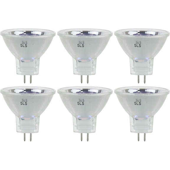 Diodesy- Pack of 6 20MR11/NSP10/12V Halogen MR11 Halogen Light Bulb, GU4 Mini Reflector with Open Cover, 20W, 3200K SoftWhite, 10? Narrow Spot for Lamp/Christmas/Party Decoration/Branding, 12V, CRI100