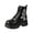 Black, variant on Women's Platform Boots Fashion Round Toe Lace-up Side Zipper Ankle Boots Non Slip Comfortable Chunky High Heel Boots Winter Daily Casual Walking Shoes