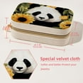 thumbnail image 5 of Panda Sunflower Velvet Portable Storage Box with Removable Compartment – Jewelry Display, Earring Holder, Necklace Holder – Great Gift, 5 of 7