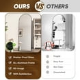 thumbnail image 5 of Antok 64"x 21.2" Arched Full Length Mirror Standing Floor Mirror Stand Up Mirror, Black Frame, 5 of 7