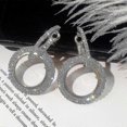 thumbnail image 2 of Pendientes de diamantes redondos de lujo shaofei para mujer Oro Plata Oro rosa, 2 of 3