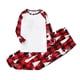 thumbnail image 2 of Conjunto navideño de moda para padres e hijos, pijama con estampado a cuadros para el hogar, cuello redondo, manga larga, conjunto de dos piezas para niños, blusa y pantalones de poliéster para niños, 2 of 5