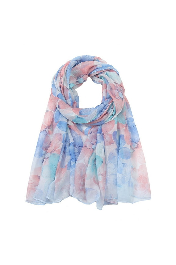 Womens Hats Fashion Women Fashion Print Chiffon Square Head Scarf Lightweight Neck Scarves Hair Bandana Neckerchief Hijab Scarf for Women Light Blue One Size