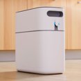 thumbnail image 4 of Trash Can, Large Capacity Narrow Trash Can With Lid For Office Black, 4 of 8