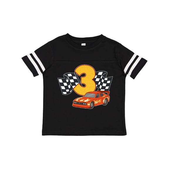 Inktastic Number Three Race Car Boys or Girls Toddler T-Shirt