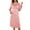 C-Pink256, variant on Womens Flannel Nightdress Pajama Long Sleeve Fuzzy Tunic Crewneck Pullover Winter Loose Fit Home Sleepdress With Pockets Cozy Home Clothes