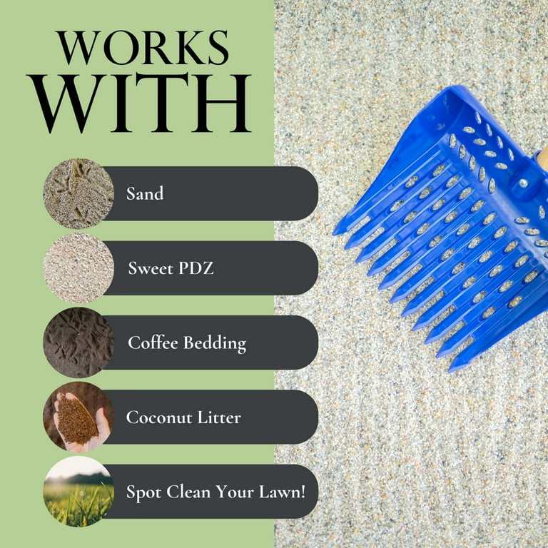 The Coop Scoop¬Æ 2-in-1 Chicken Poop Scooper Rake, Durable Sand